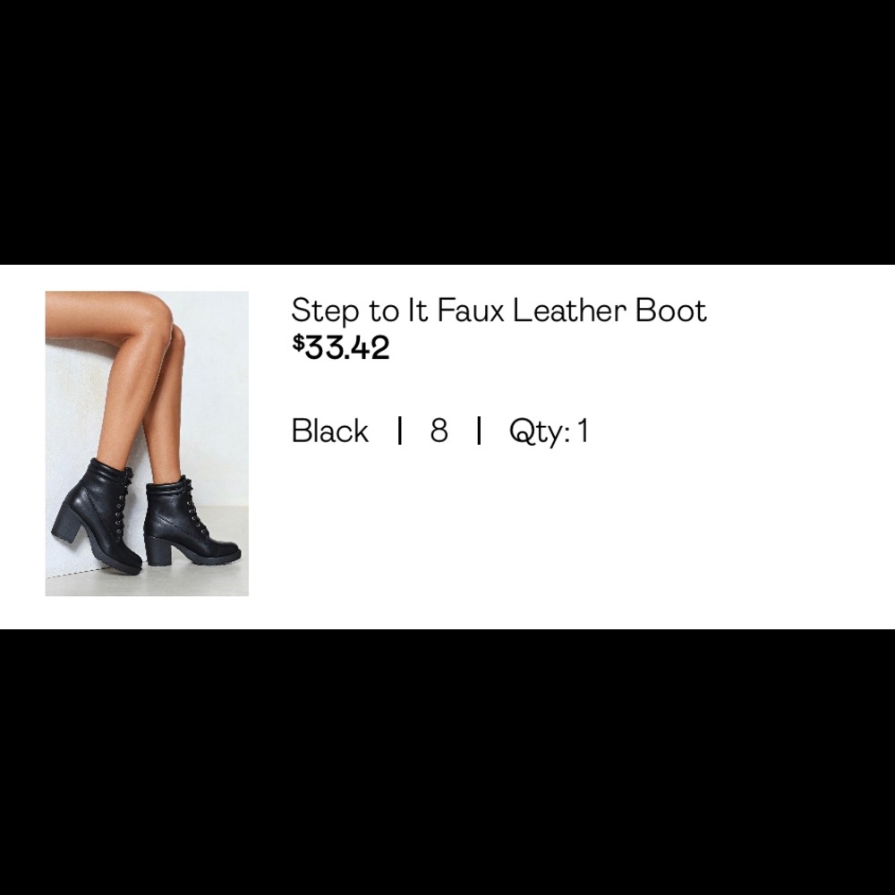 Faux Leather Boot